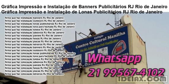 Instalação Colocação banner banners lonas publicitário rj